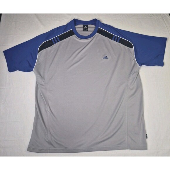 adidas Other - Adidas Climalite Shirt Men's Size 2XL Blue Gray Performance Moisture Wicking XXL